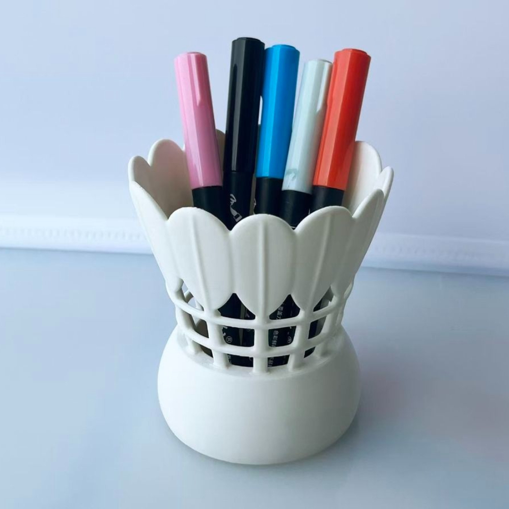 Badminton Cup - Minimalistyczny pojemnik na długopisy w kształcie